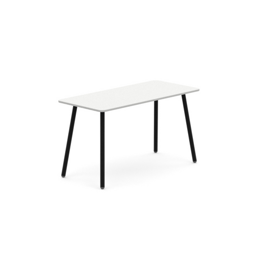 Cade Home Office Desk with White Top and Black Legs