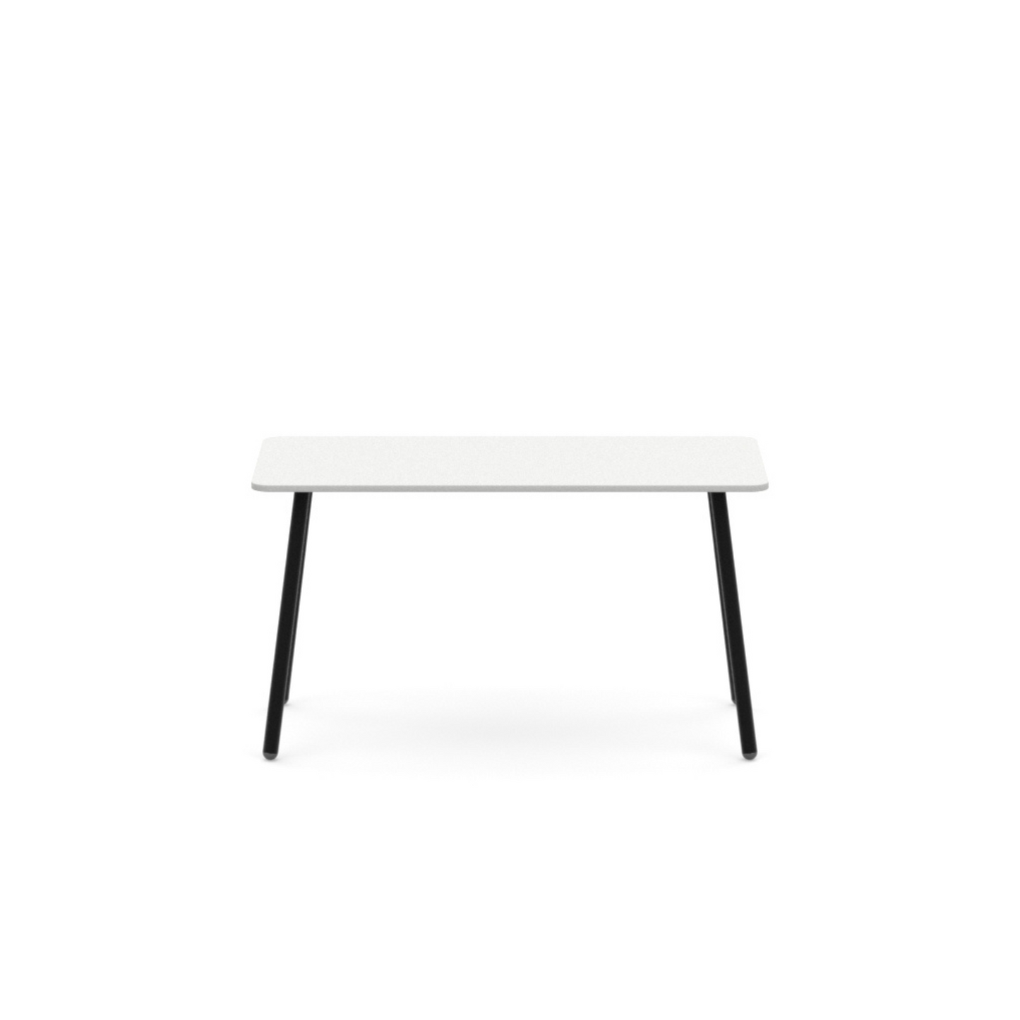 Cade Home Office Desk with White Top and Black Legs
